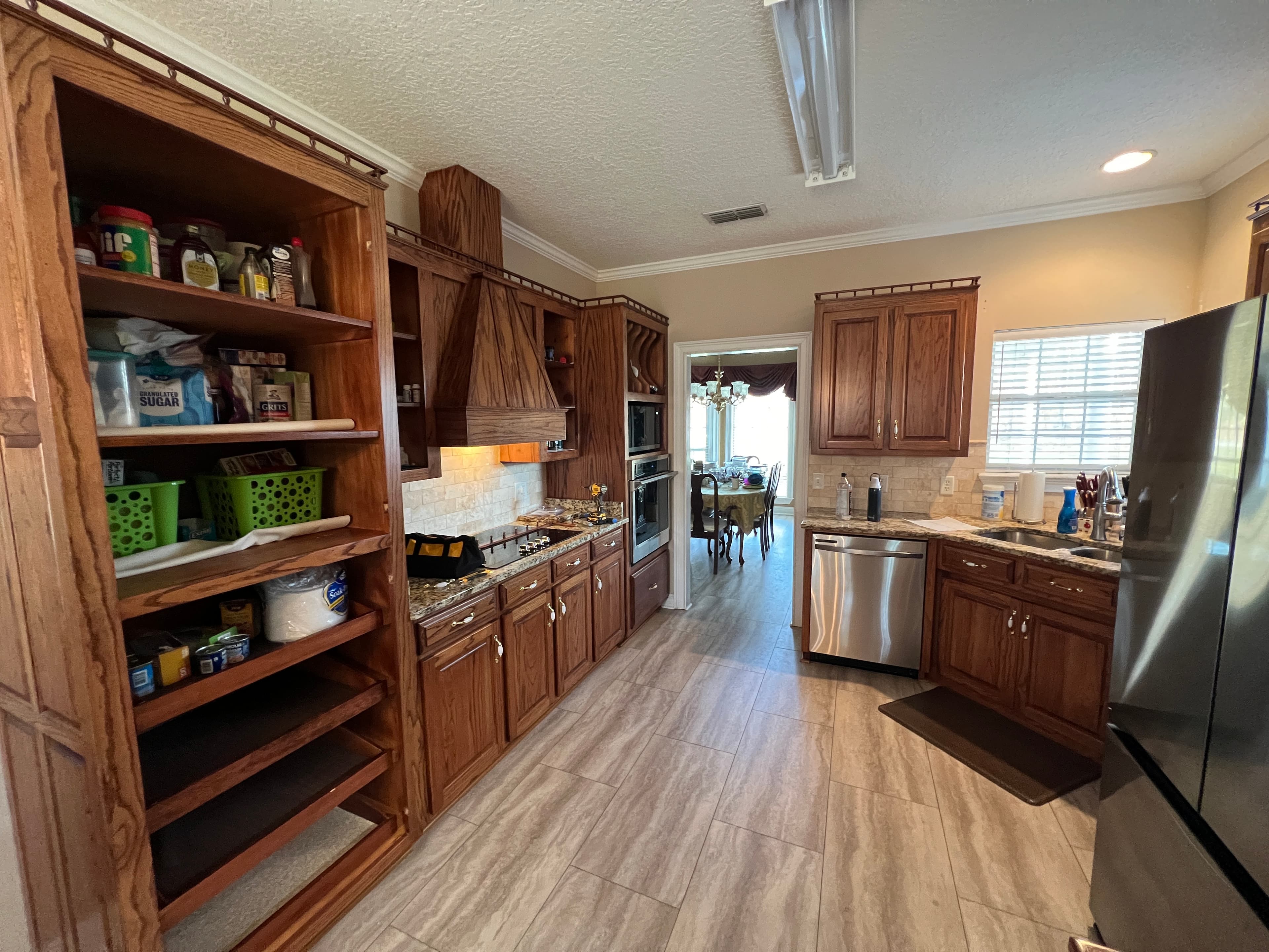Cabinet Refinishing before